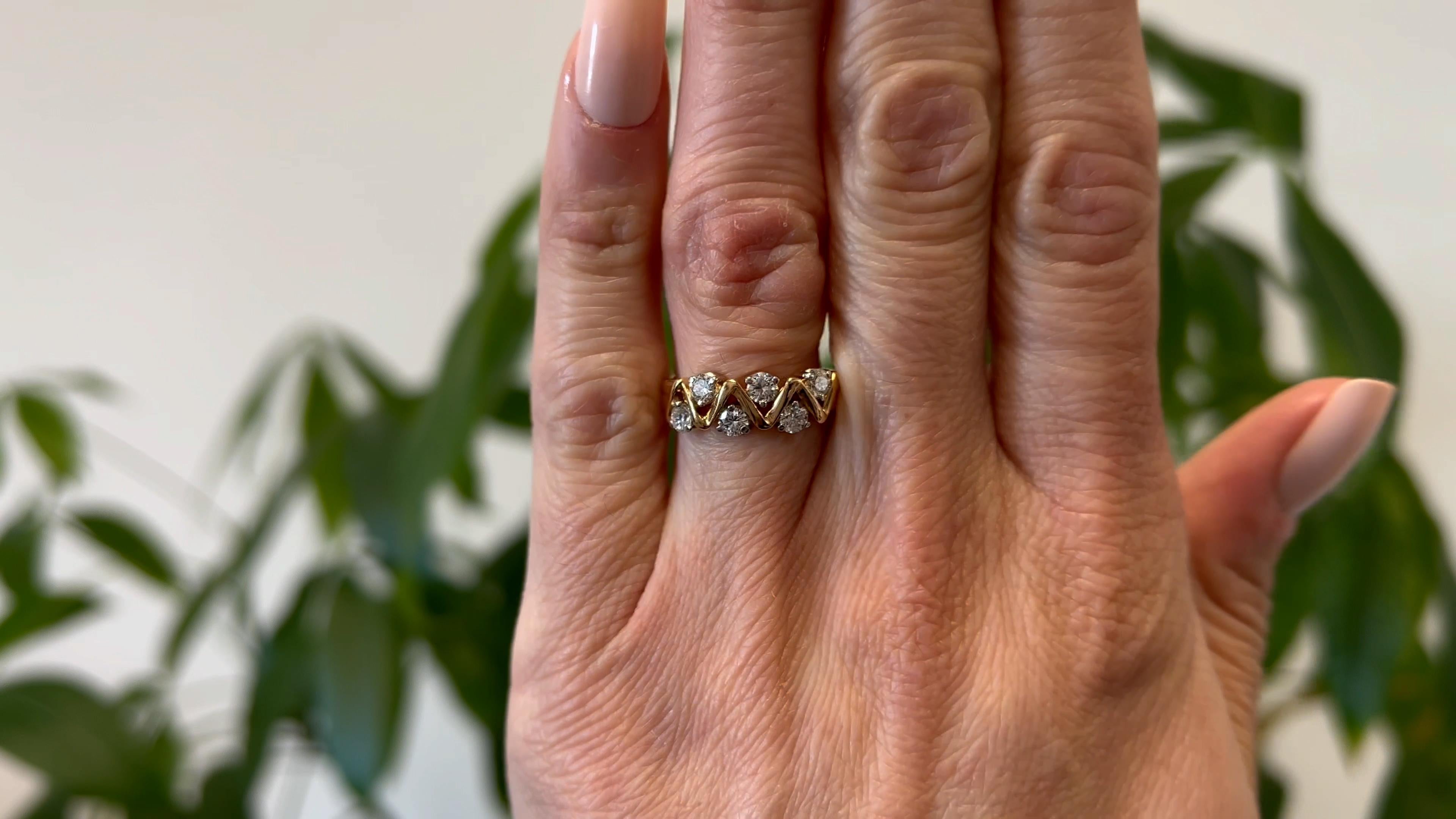 Oscar Heyman & Brothers 18 Karat Roségold Vintage Diamantring (Brillantschliff)