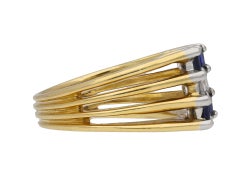 Vintage Oscar Heyman Brothers sapphire and diamond ring, American, circa 1960.