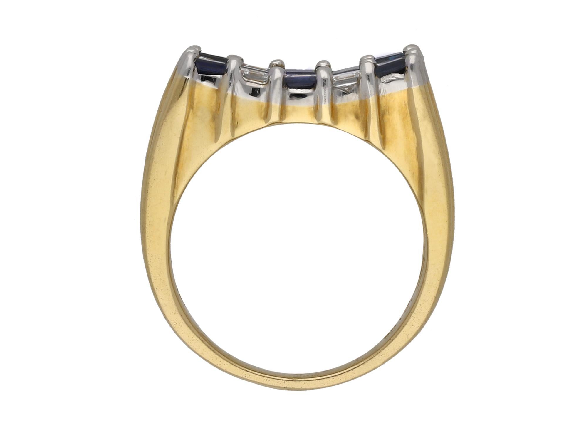 Retro Vintage Oscar Heyman Brothers sapphire and diamond ring, American, circa 1960. For Sale