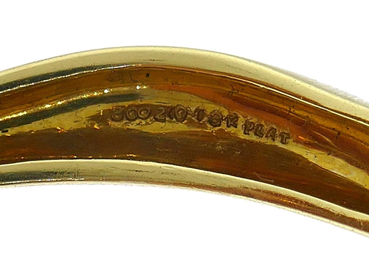 Vintage Oscar Heyman Diamond Gold Bangle Bracelet 2