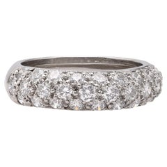 Oscar Heyman Vintage Halb-Eternity-Ring aus Platin mit Diamanten