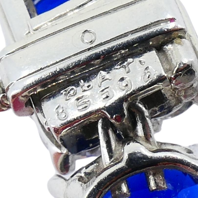 Oscar Heyman Collana Zaffiro Diamante Bracciale Platino Coppia Vintage Estate in vendita 6