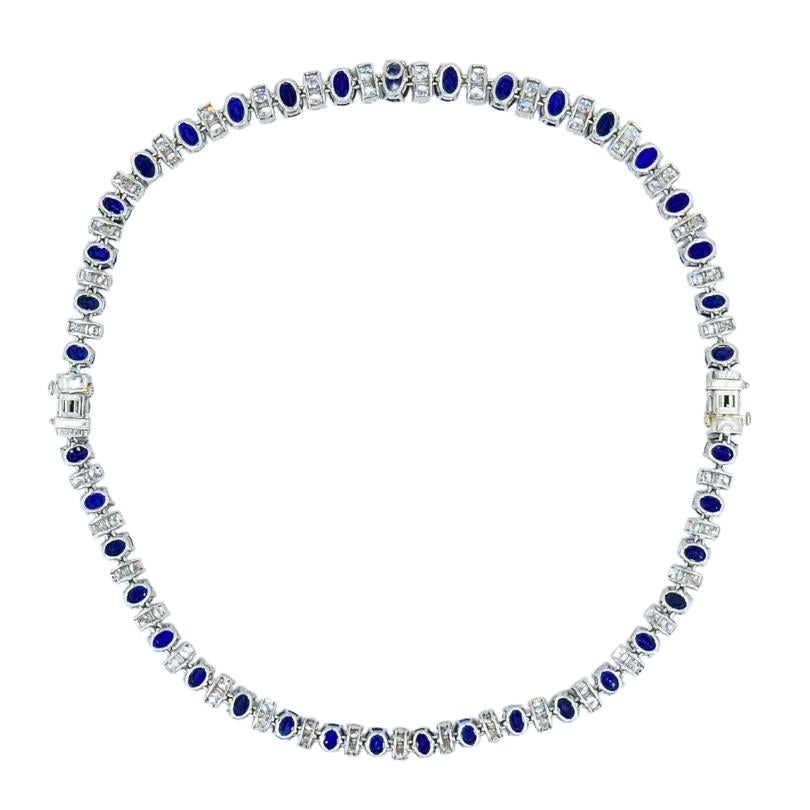 Oscar Heyman Collana Zaffiro Diamante Bracciale Platino Coppia Vintage Estate in vendita 3