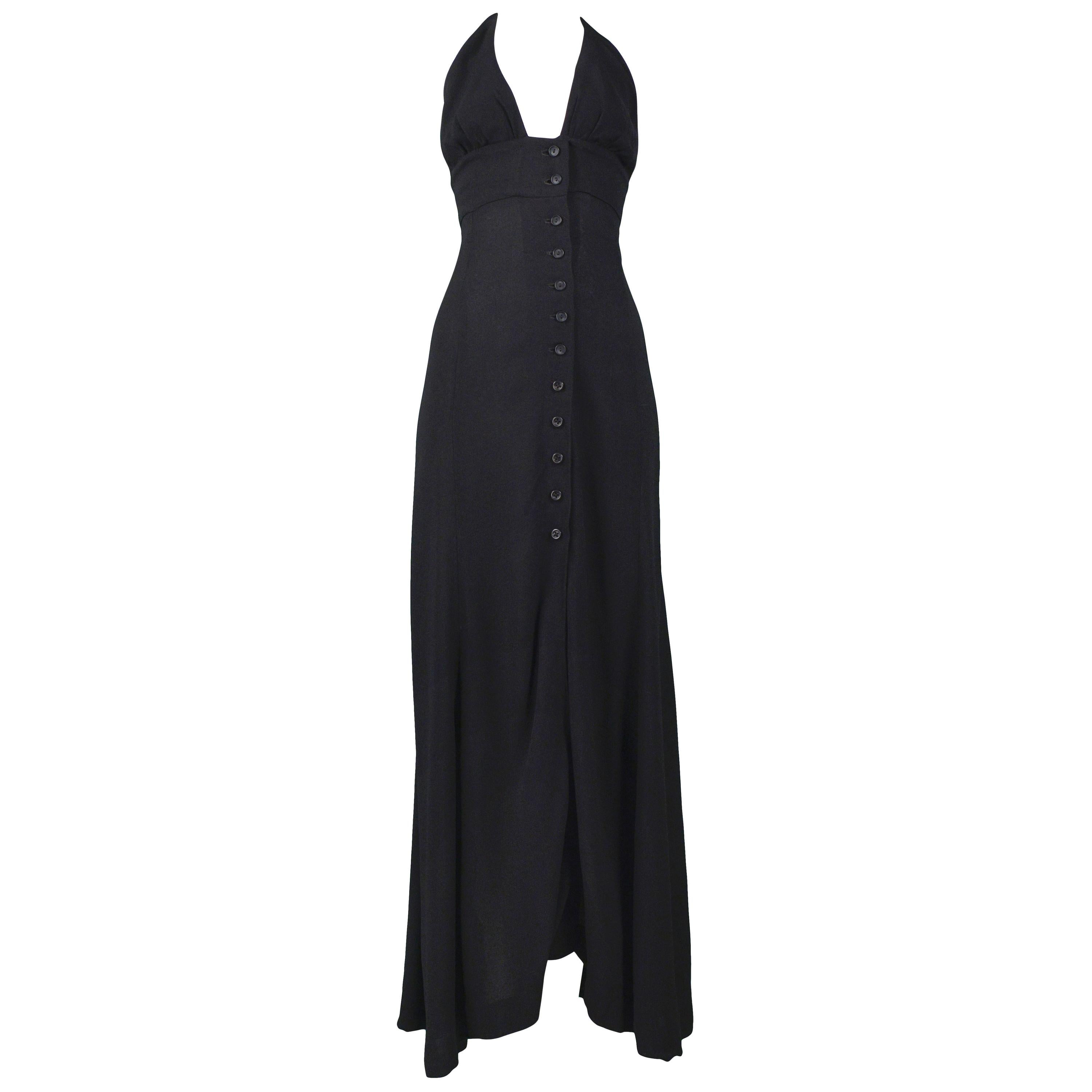 1970s Rare Couture Ossie Clark Gown at 1stDibs