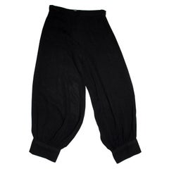Vintage Ossie Clark Black Moss Crepe Knickerbockers