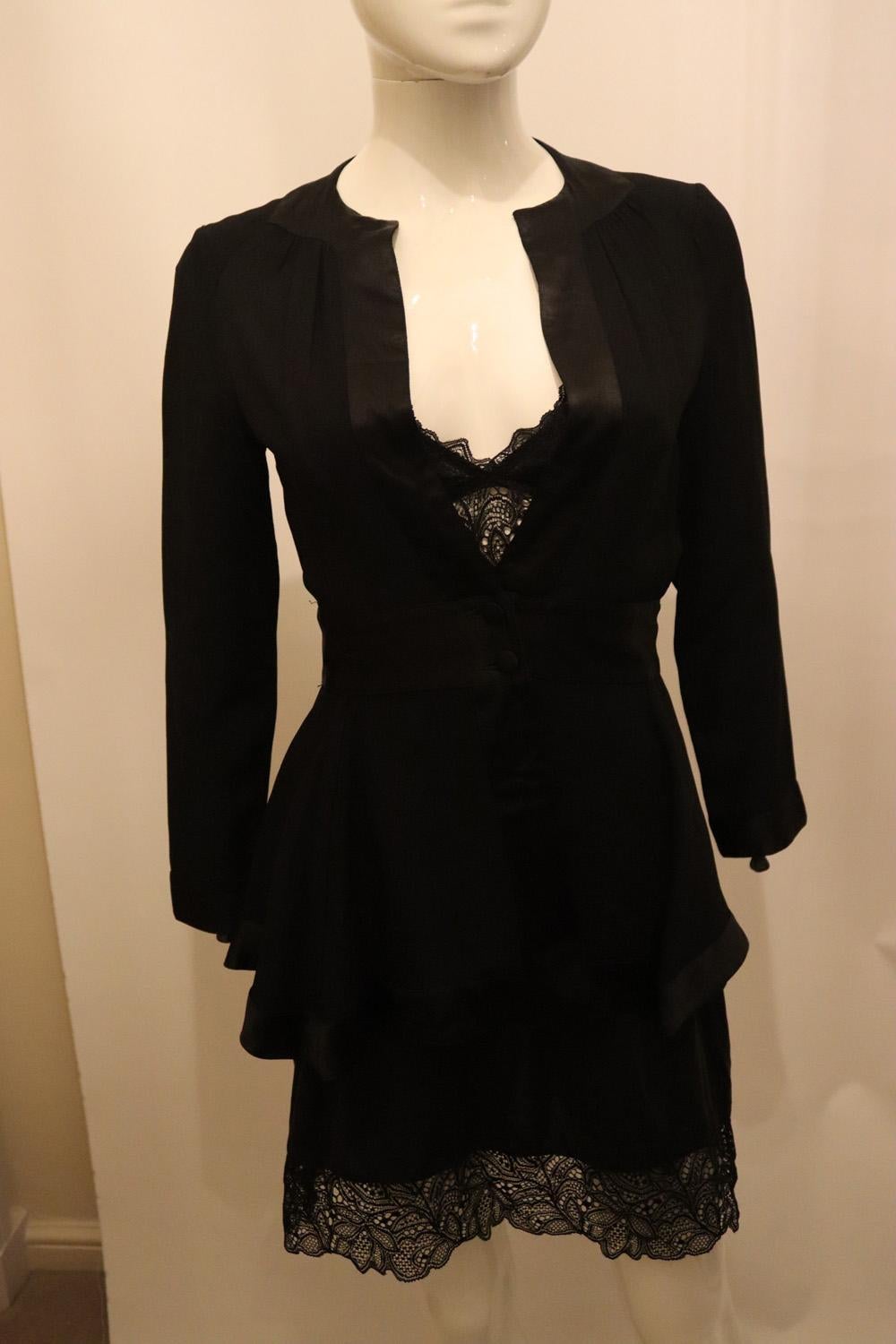 Vintage Ossie Clark  Moss Crepe Jacket In Good Condition For Sale In London, GB