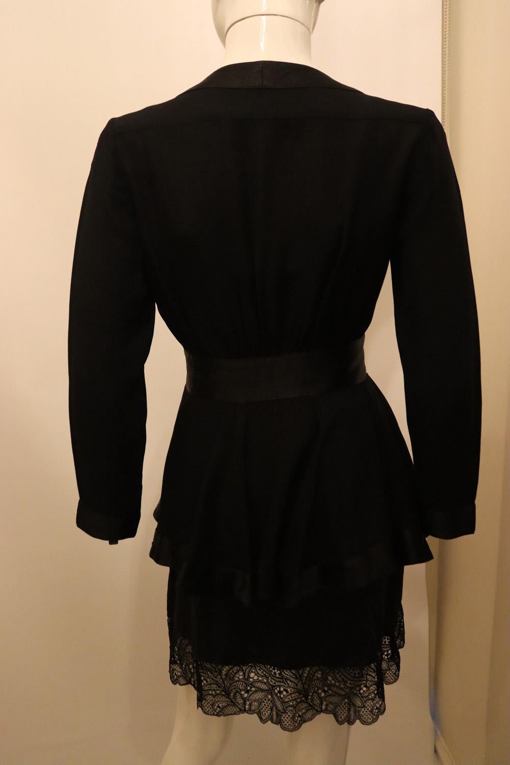 Vintage Ossie Clark  Moss Crepe Jacket For Sale 1