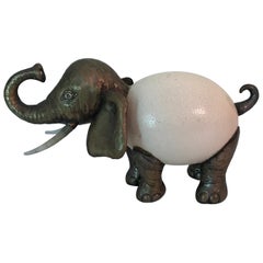 Vintage Ostrich Egg Elephant Sculpture attributed to Anthony Redmile
