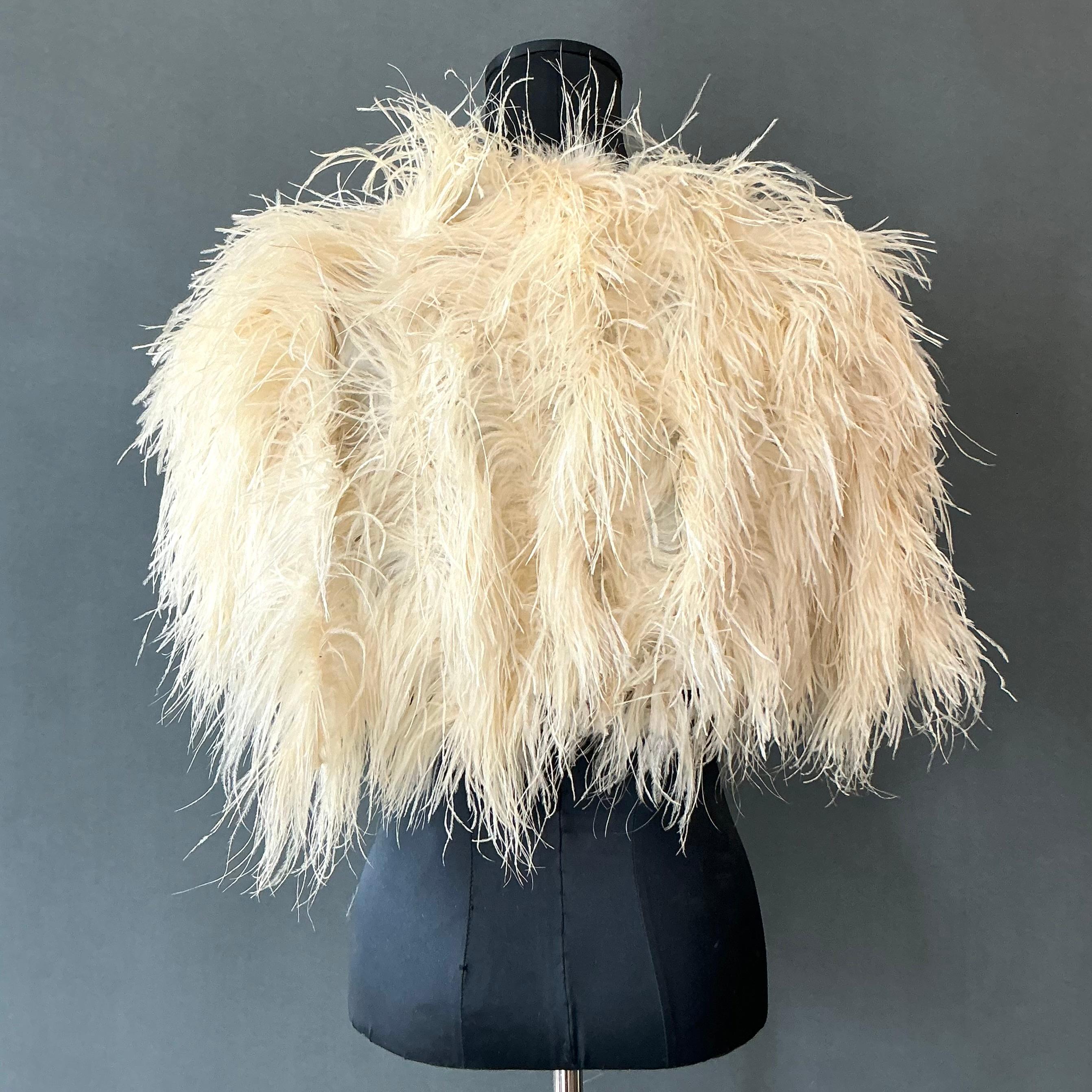 Vintage Ostrich Feather Peignor For Sale 1