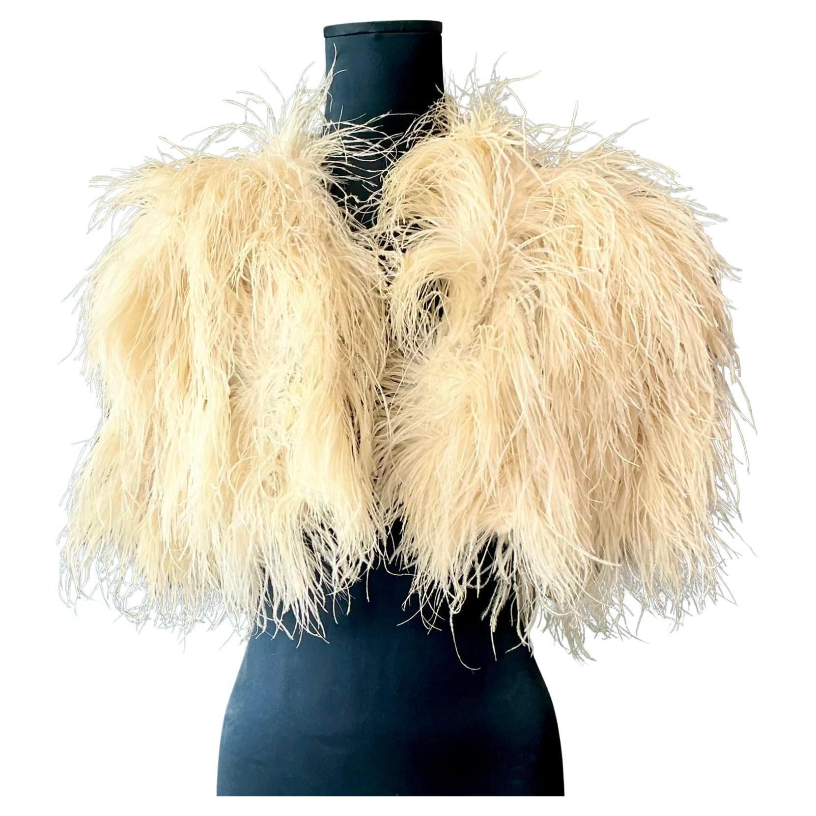 Vintage Ostrich Feather Peignor For Sale