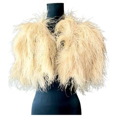 Peignor Vintage de Pluma de Avestruz