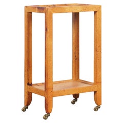 Vintage Straußenledertisch von Karl Springer