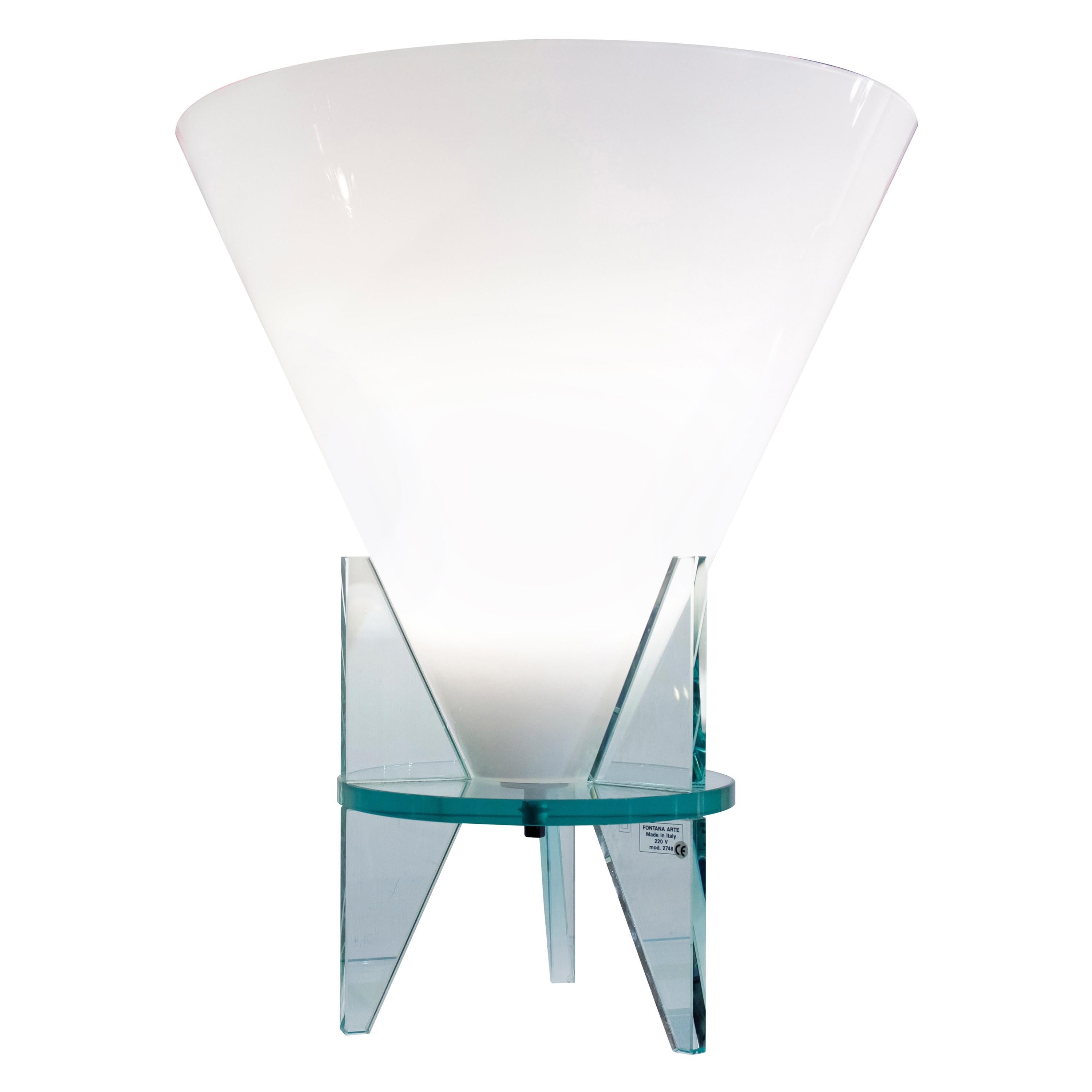 Vintage "Otero" Table Lamp Model 2748 by R. Dordoni for Fontana Arte, 1984