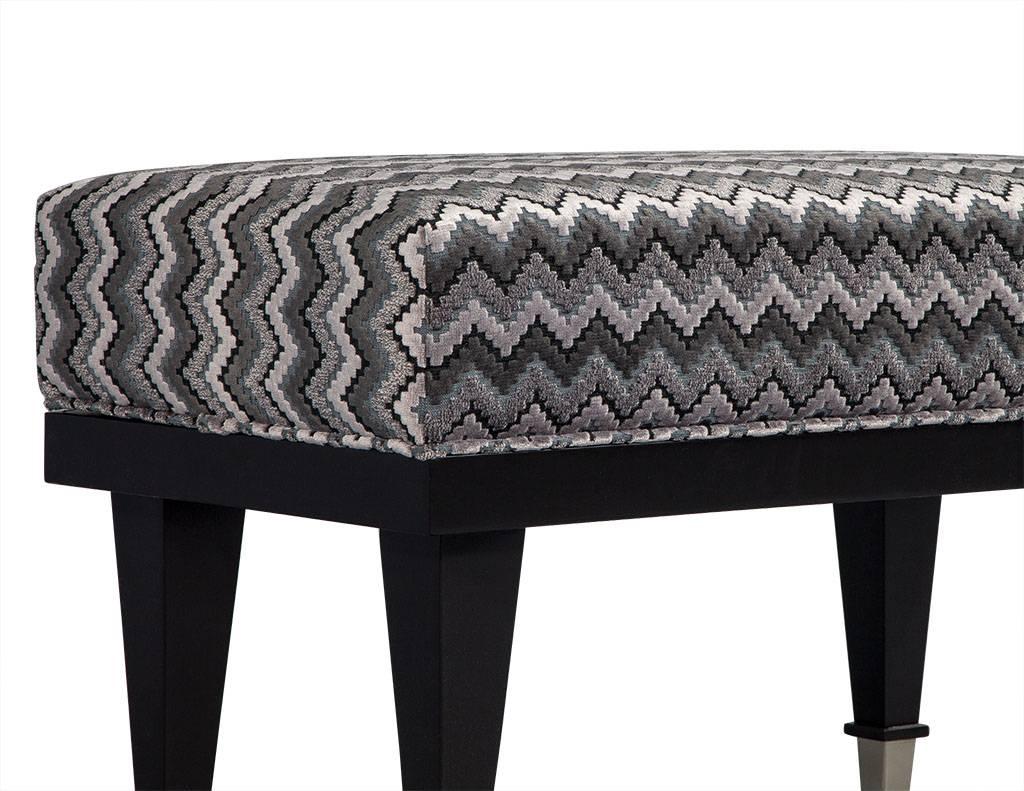 Mid-20th Century Vintage Ottoman Bench with Designer Upholstery