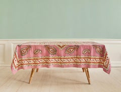 Vintage Ottoman Block Printed Yazma Tablecloth, Turkey, Early 20th Century