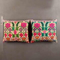 Vintage Ottoman Embroidered Pillow Covers (Pair)