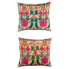 Vintage Ottoman Embroidered Pillow Covers (Pair)