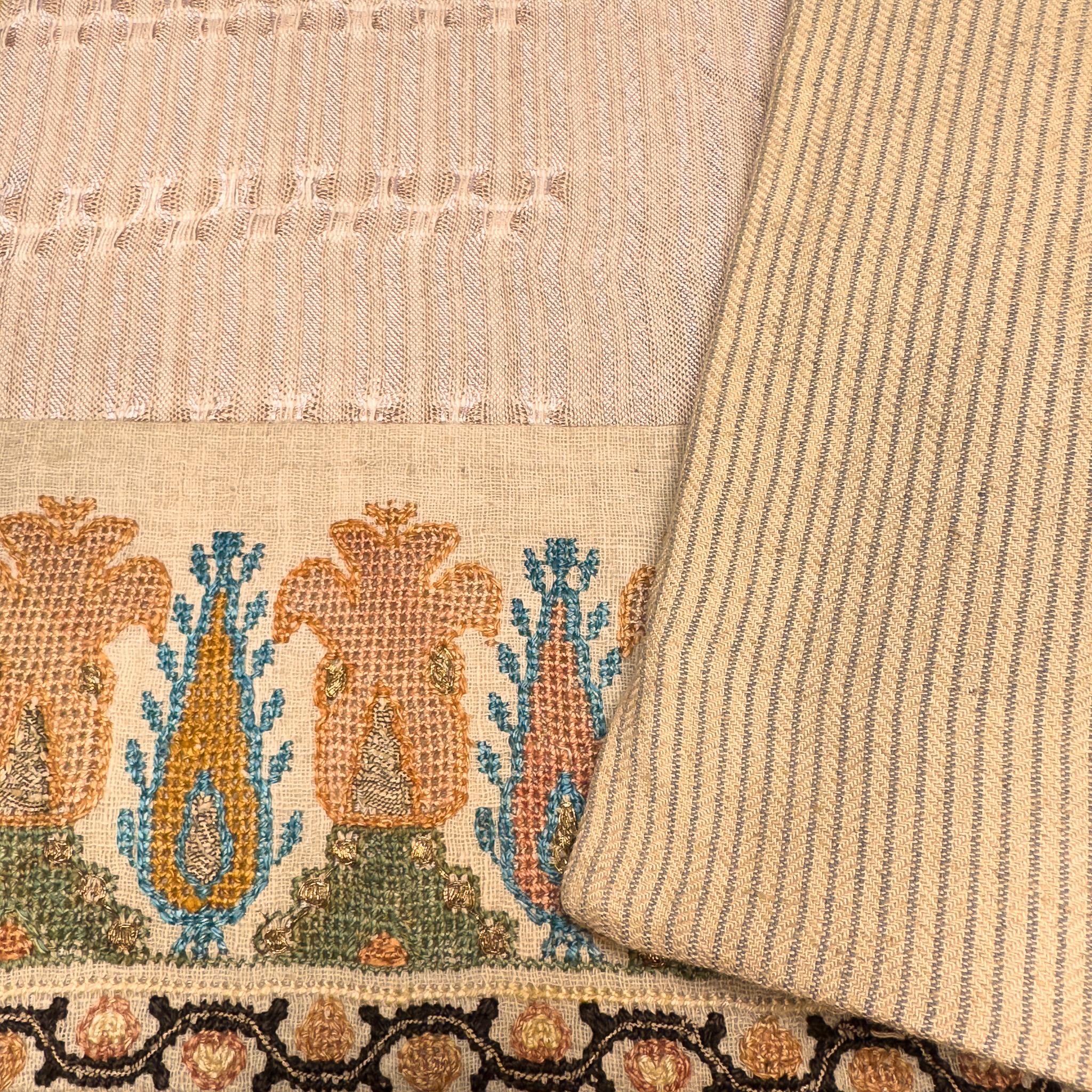 Turco Copri cuscino in lino per ottomana vintage (coppia) in vendita