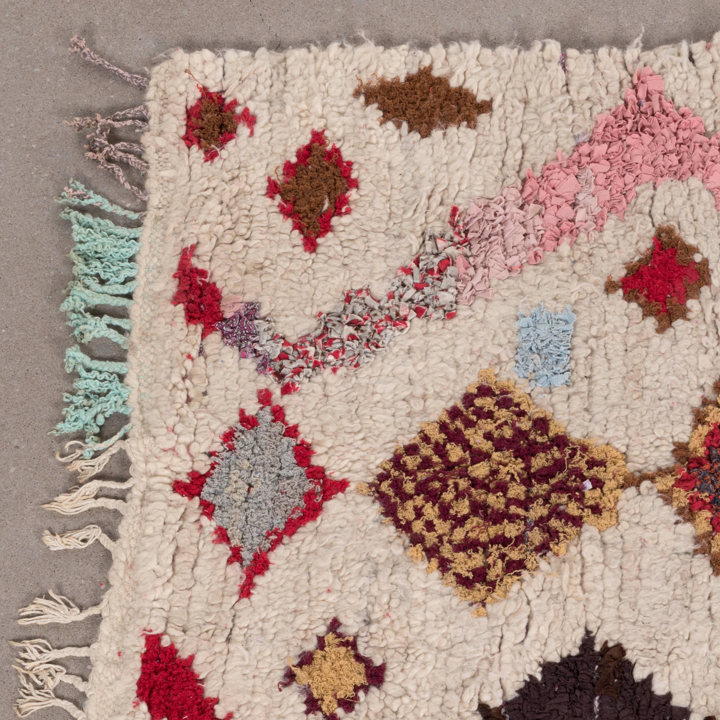 Mid-Century Modern Vintage Ourika Rug Hand Picked from Morocco