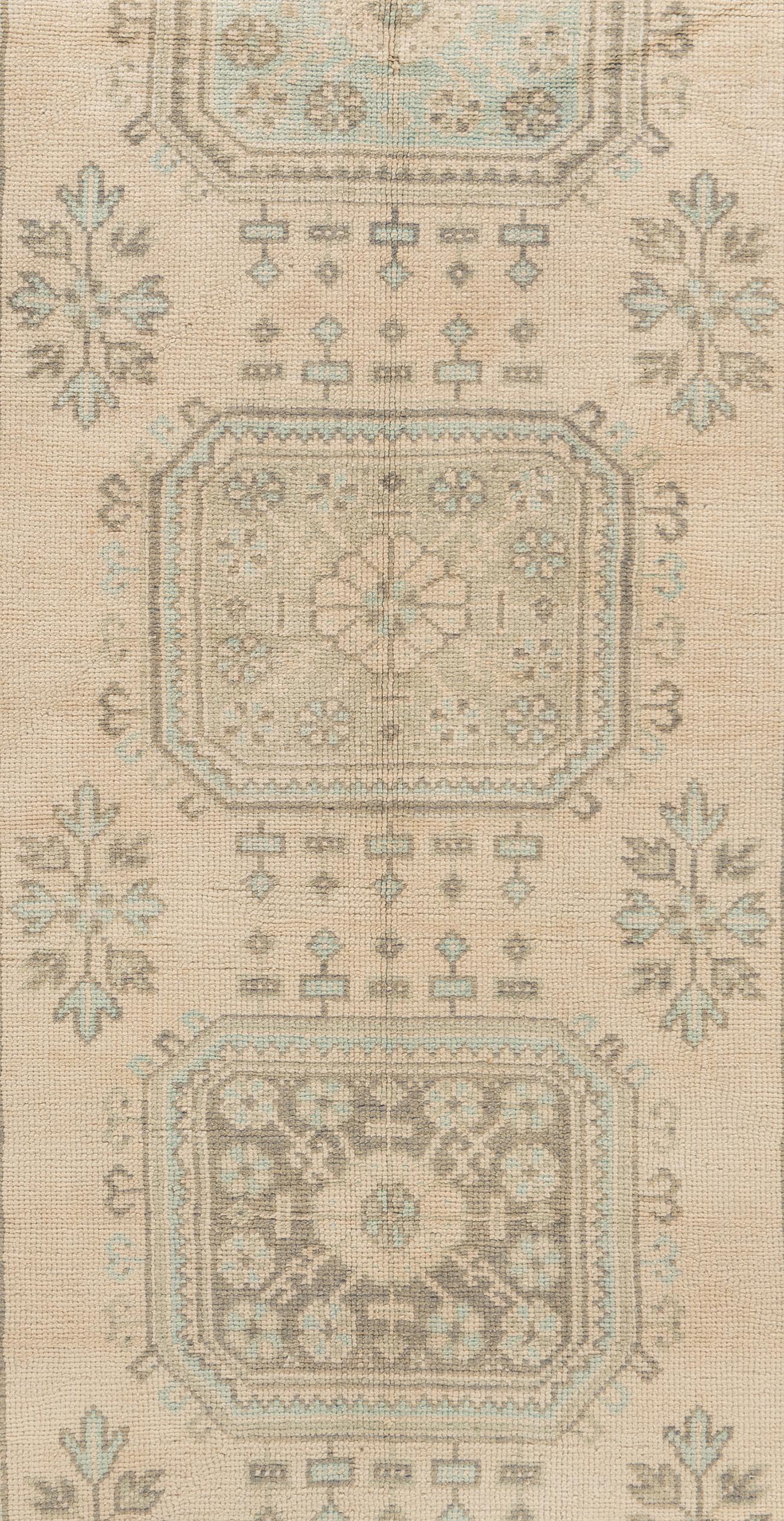 20th Century Vintage Oushak Anatolian Runner 4'7 X 11'2 For Sale