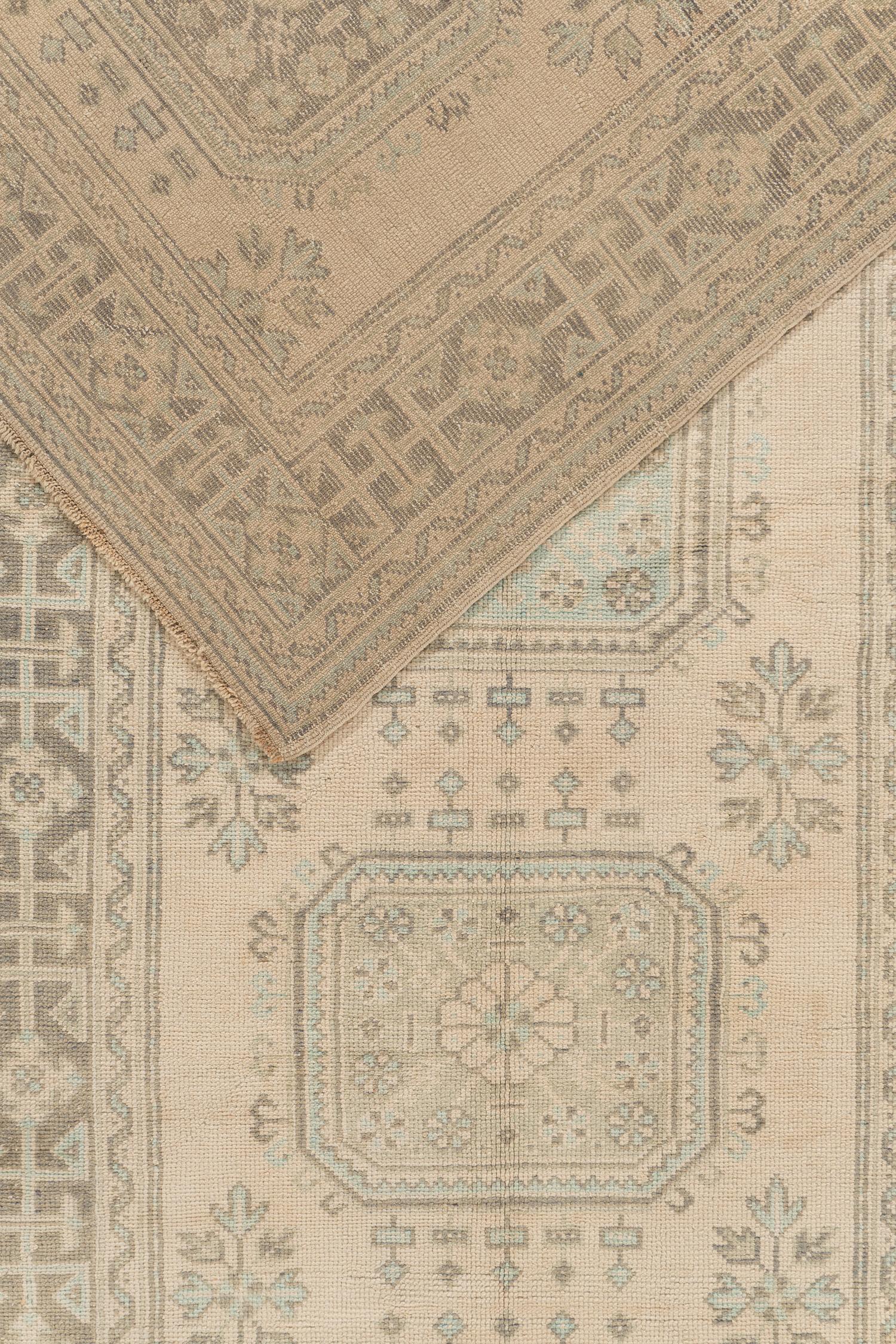 Vintage Oushak Anatolian Runner 4'7 X 11'2 For Sale 1