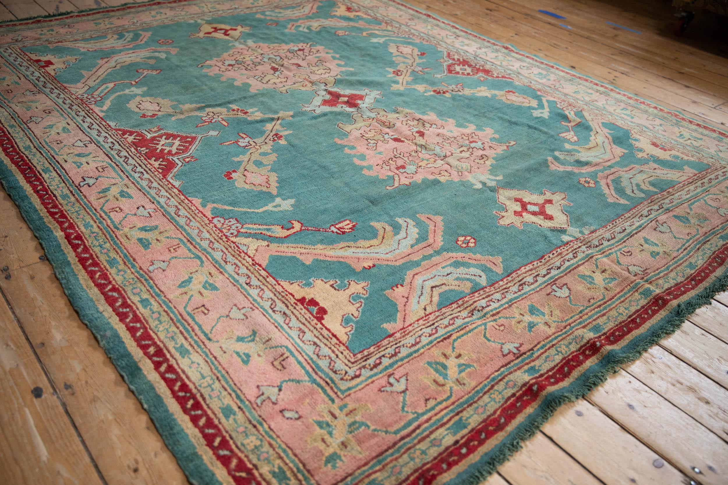 Alfombra Oushak Vintage Turco en venta