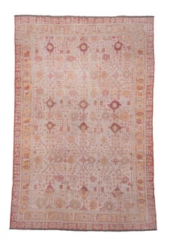 Vintage Oushak in Rose Pink Tones