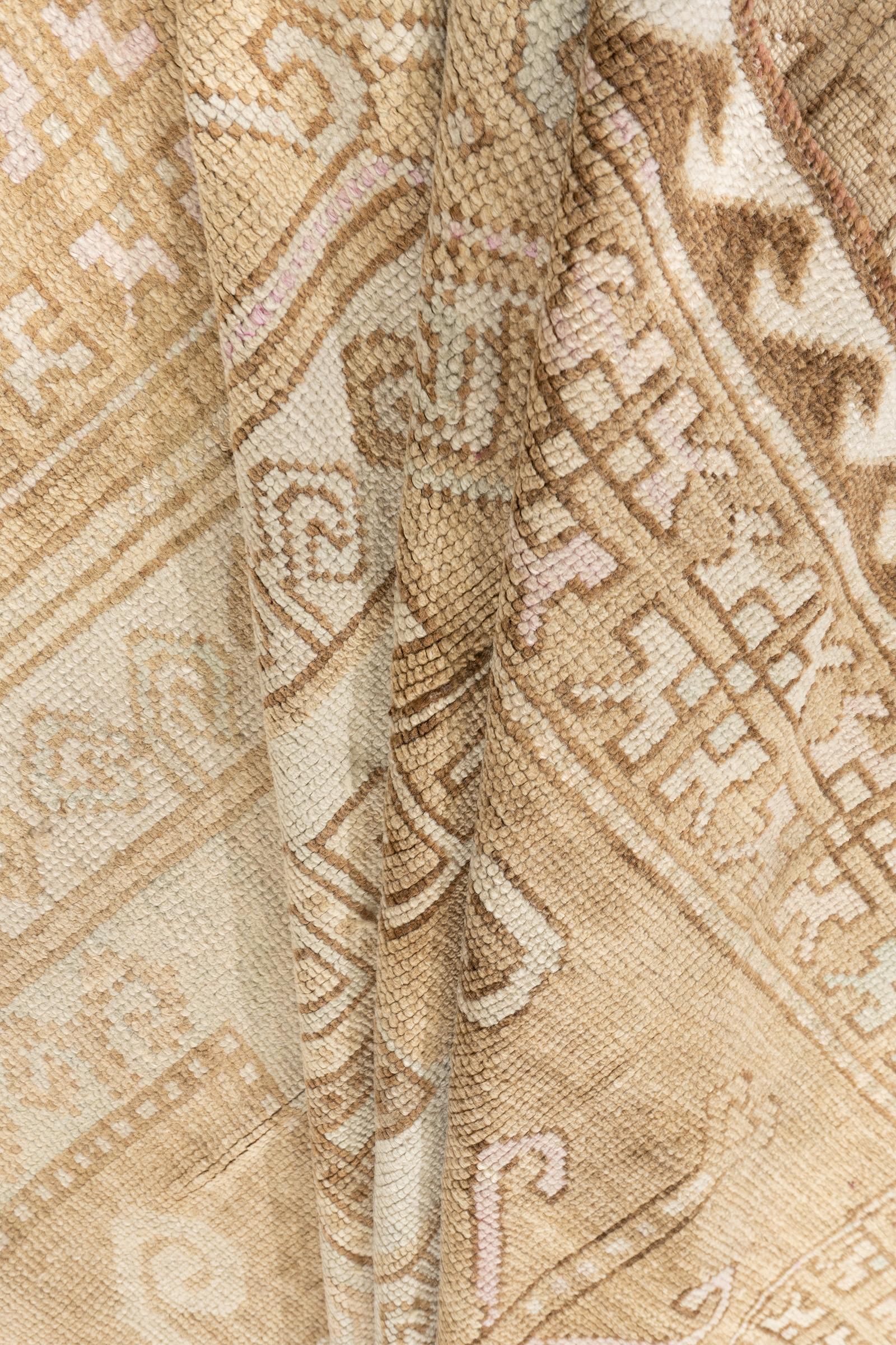 Tapis turc Oushak Karachof Design Vintage 6'5 X 10'5 en vente 3