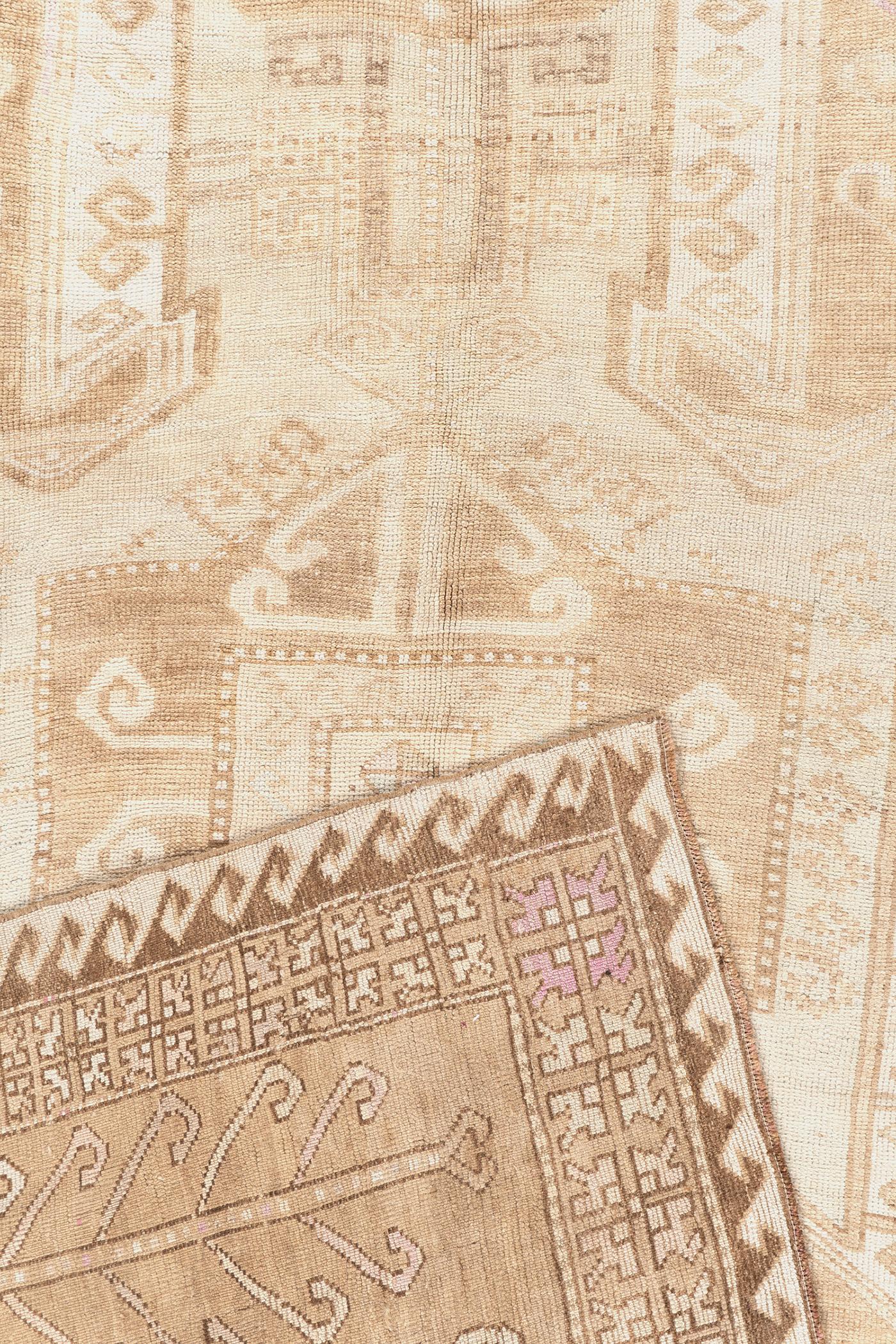 Turc Tapis turc Oushak Karachof Design Vintage 6'5 X 10'5 en vente