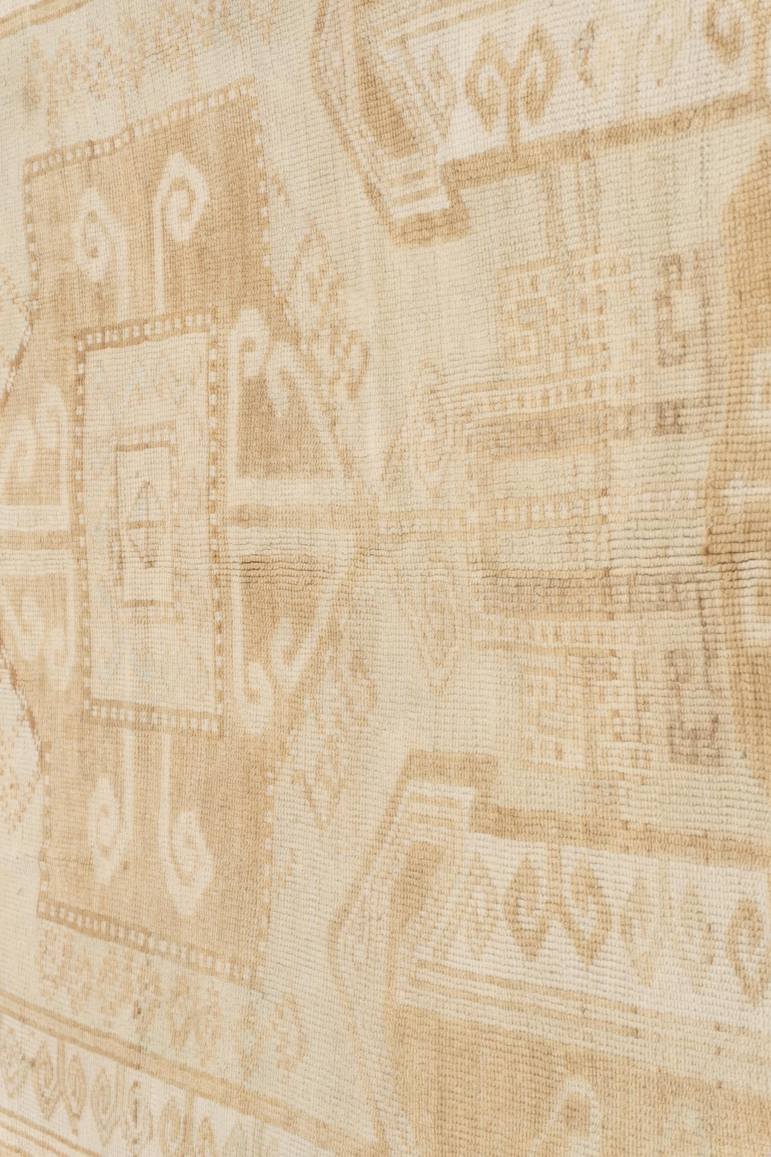 Tapis turc Oushak Karachof Design Vintage 6'5 X 10'5 Bon état - En vente à New York, NY