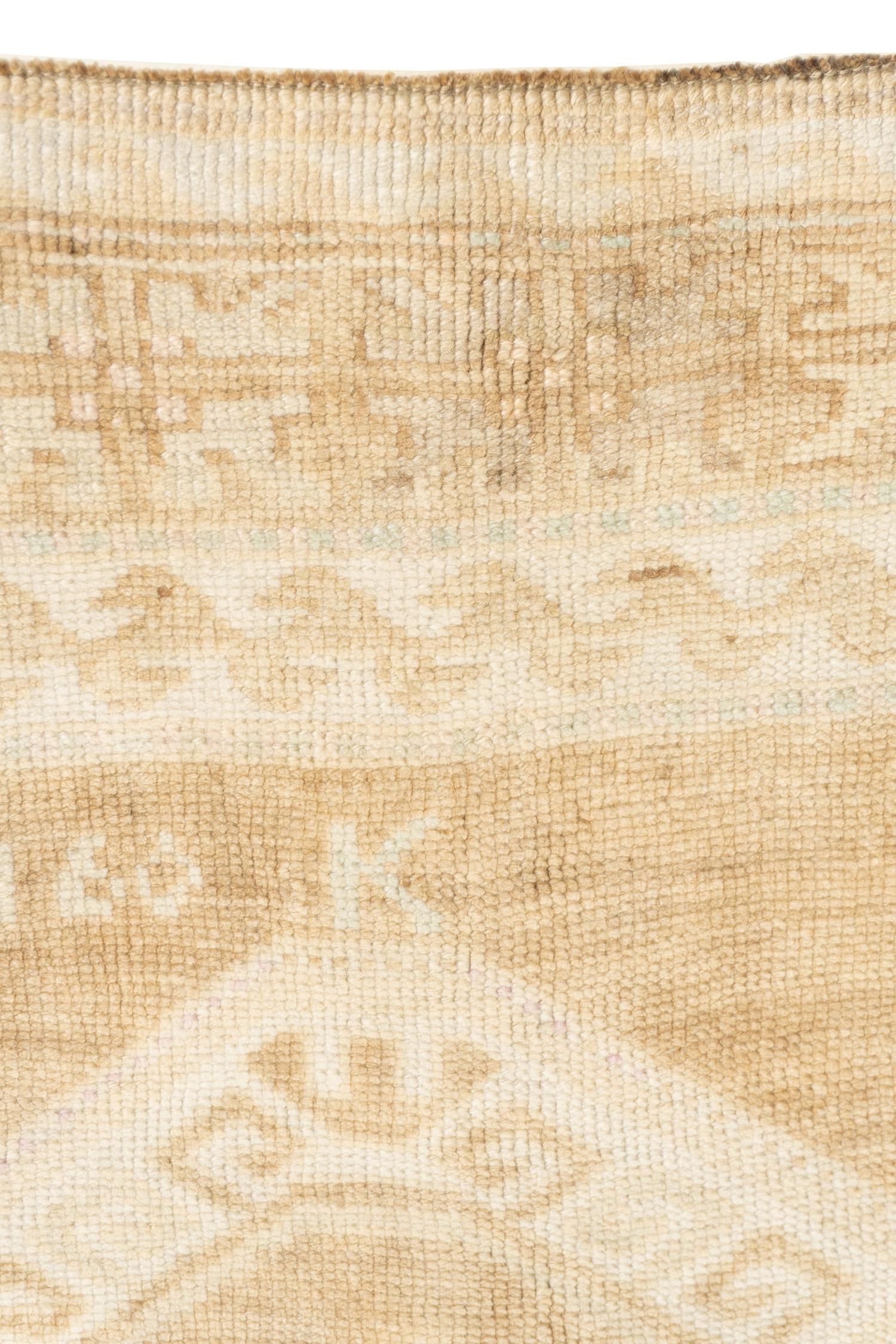 20ième siècle Tapis turc Oushak Karachof Design Vintage 6'5 X 10'5 en vente