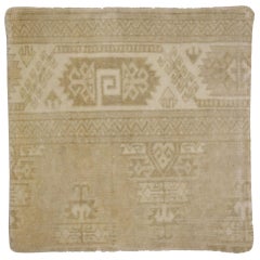 Vintage Oushak Pillow Cover with Soft Muted Colors