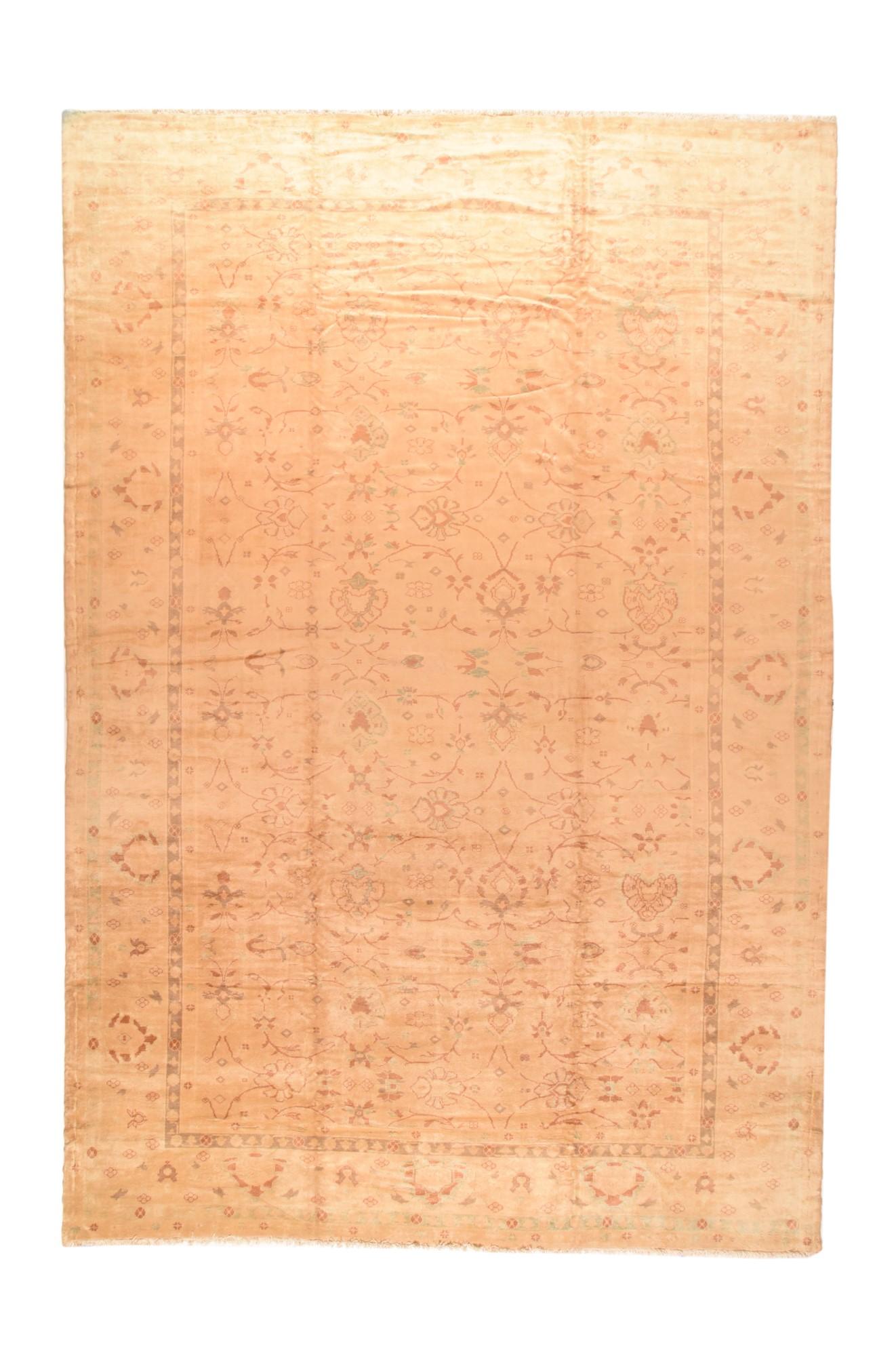 Oushak-Teppich 12' x 18'6'' im Vintage-Stil im Zustand „Gut“ im Angebot in New York, NY