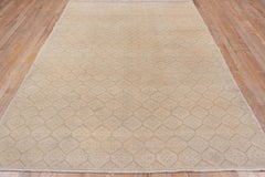 Alfombra vintage Oushak, diseño de nido de abeja, alrededor de 1940
