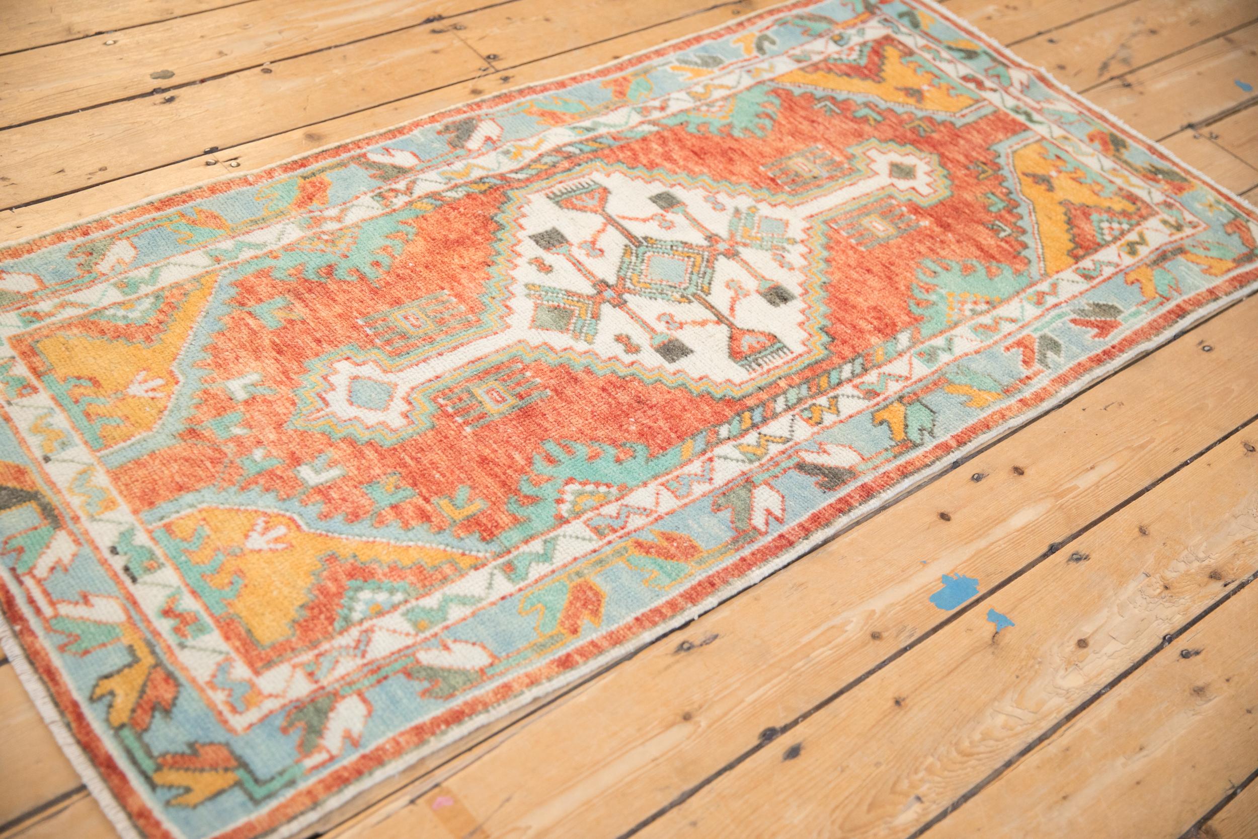 Vintage Oushak Teppich Läufer (Wolle) im Angebot