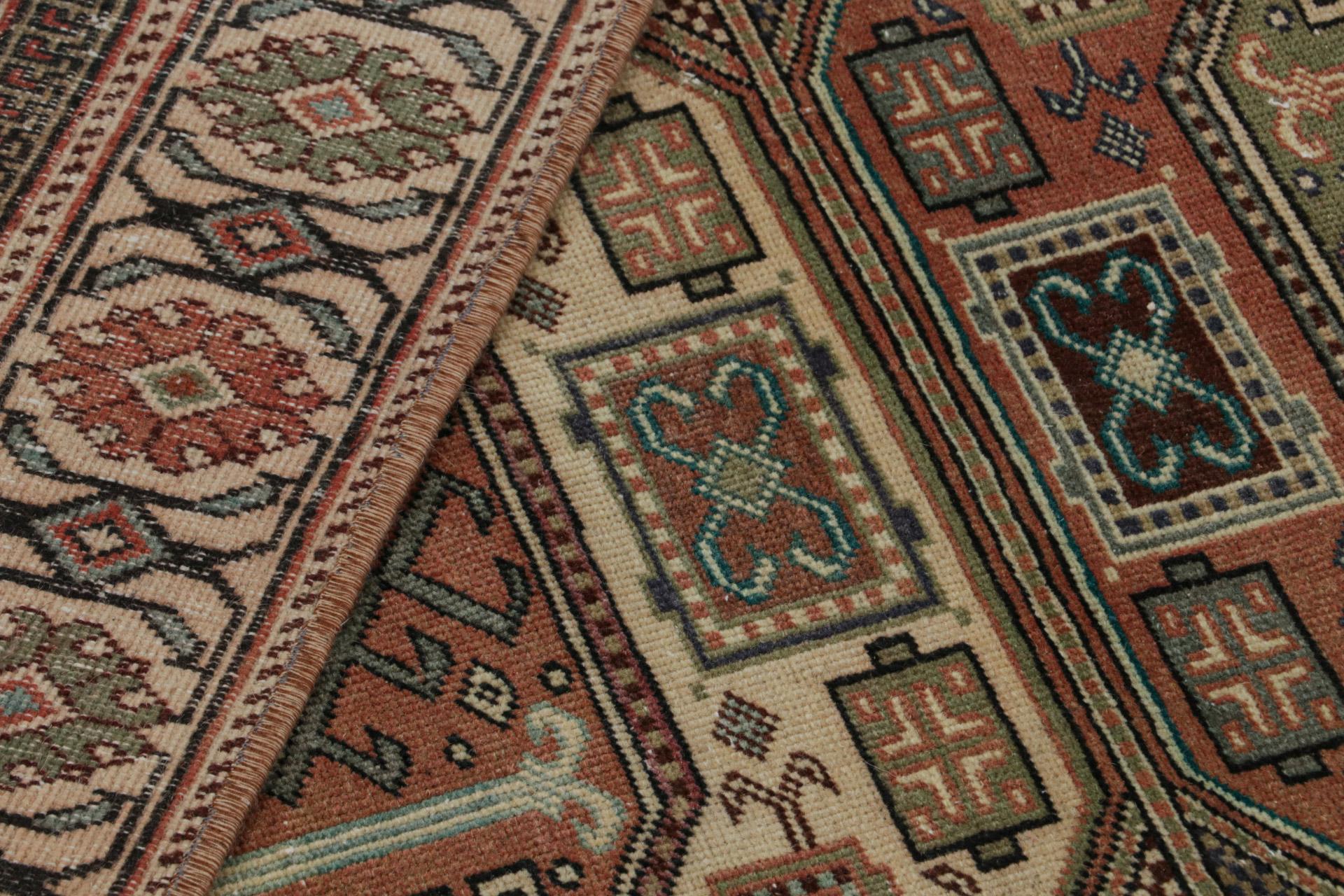 Wool Vintage Oushak Rug, with Tribal Geometric Pattern, from Rug & Kilim For Sale