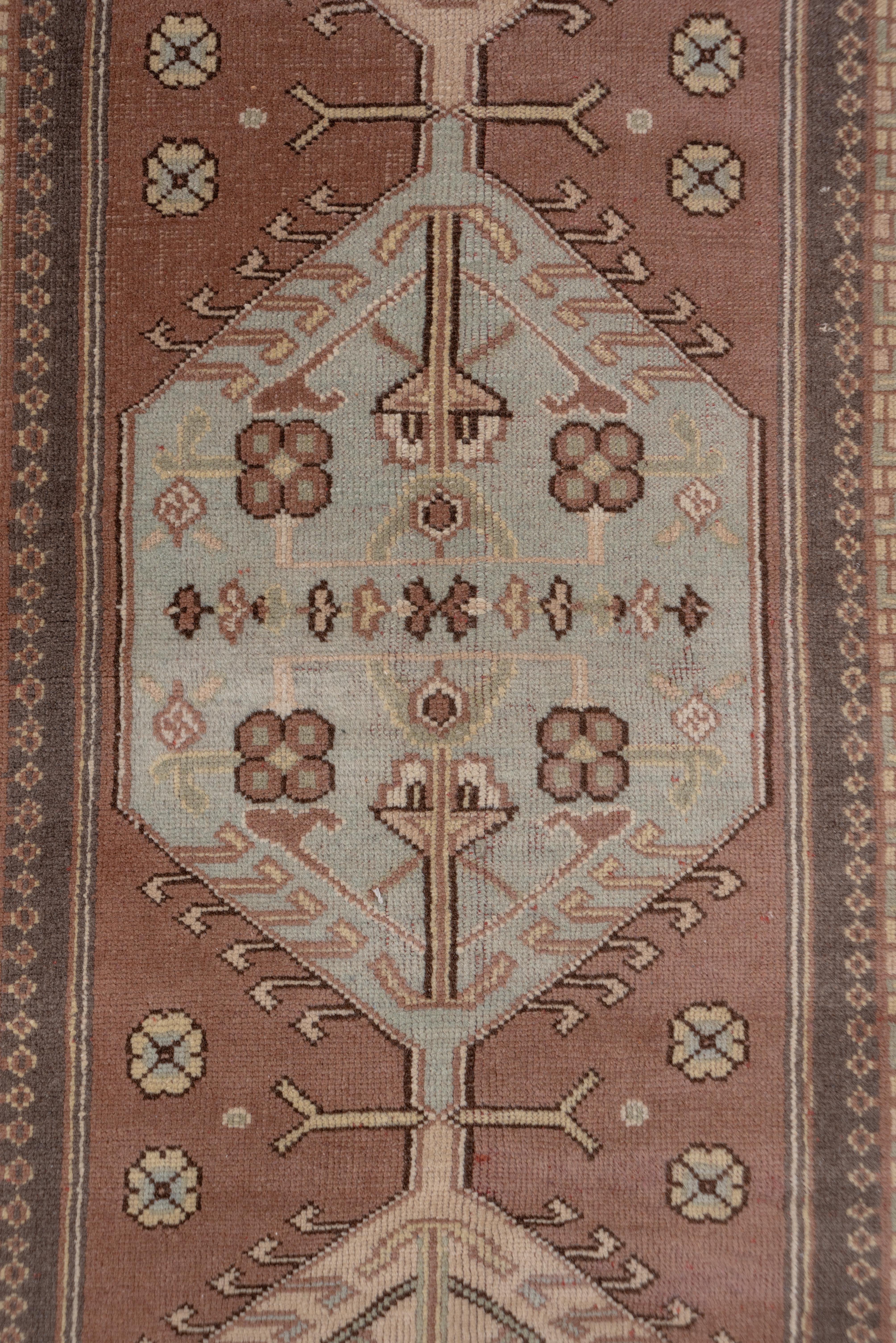 Hand-Knotted Vintage Oushak Runner, circa 1950s, Long