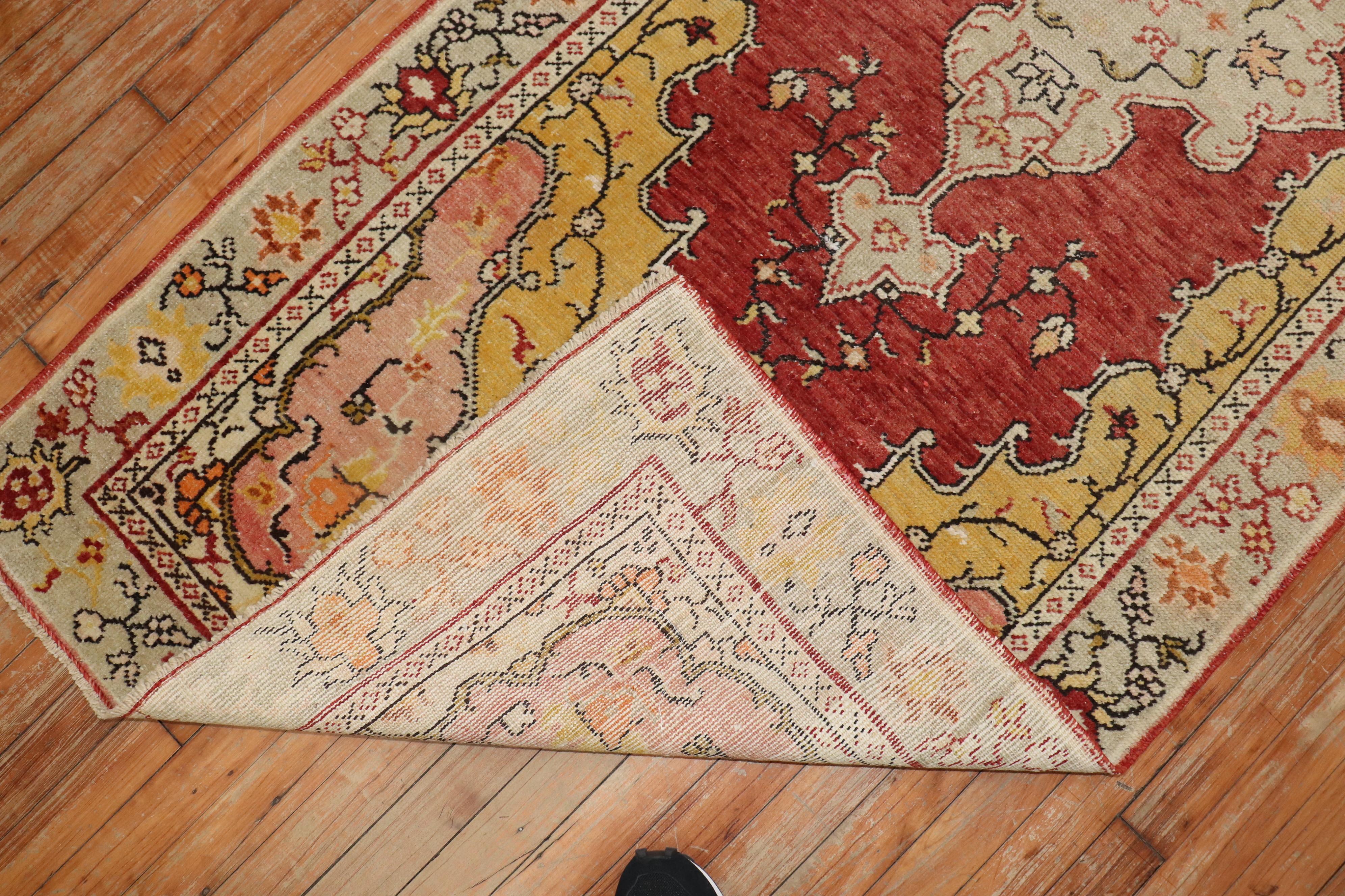 Turkish Vintage Oushak Runner For Sale