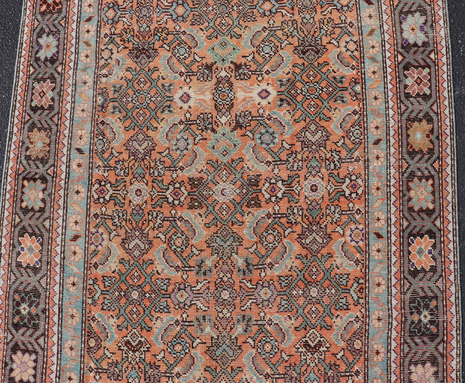 XX secolo Antico runner persiano con design Herati   3' 10