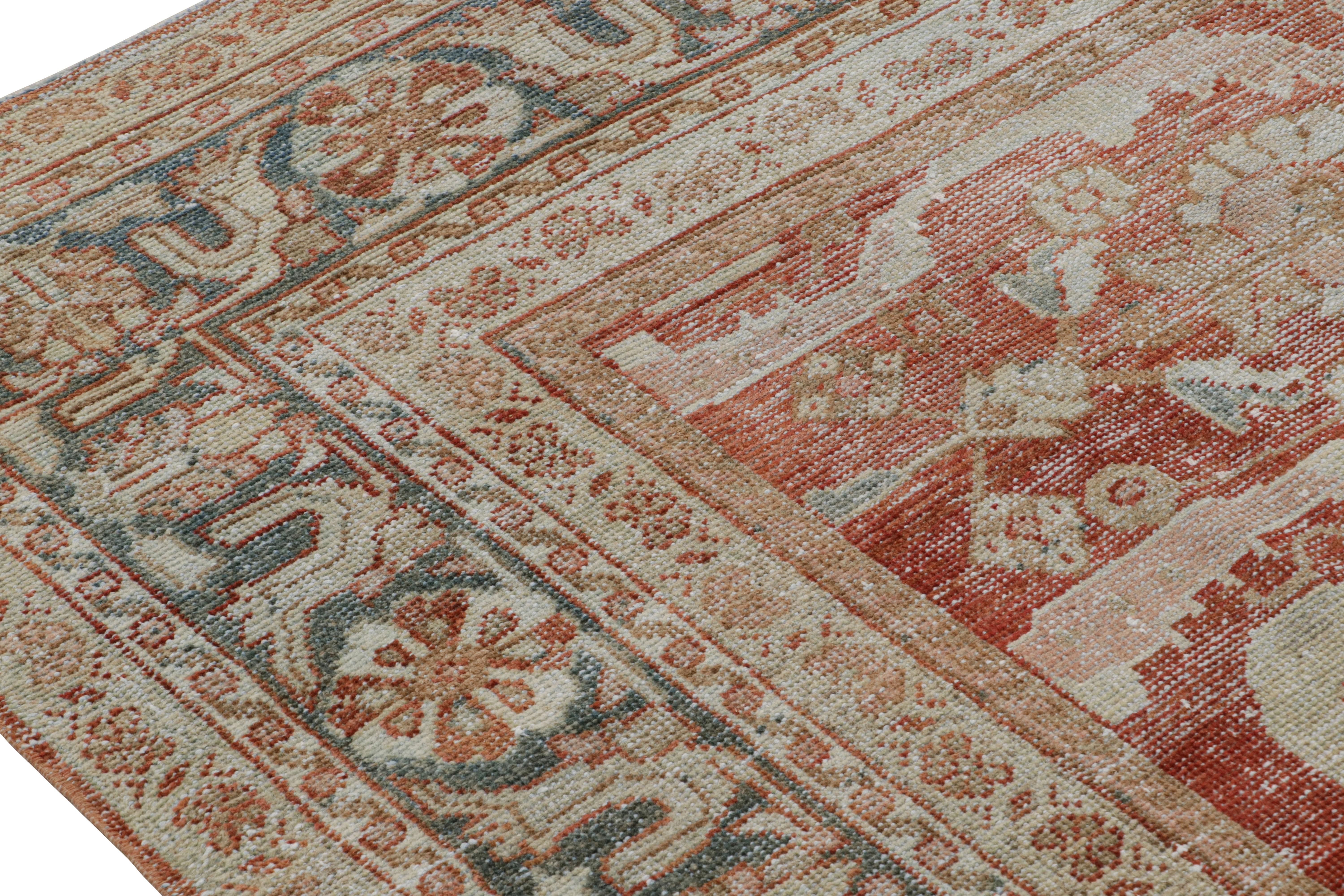 Europäischer Vintage-Teppich im Oushak-Stil in Rot mit Blumenmustern von Rug & Kilim (Irisch) im Angebot