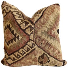 Vintage Oushak Turkish Rug Pillow