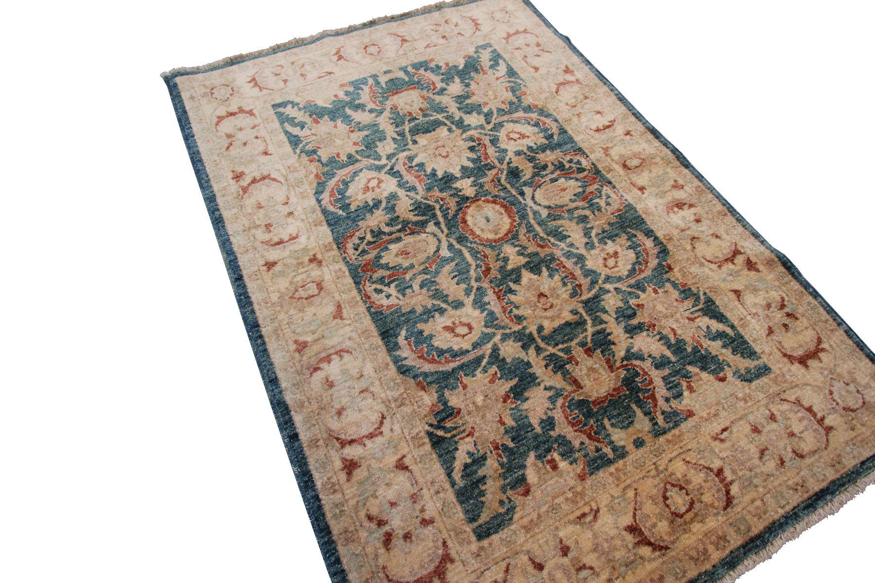 Vintage Oushak rug Ziegler Mahal blue rug handmade vintage rug area rug 

4'4