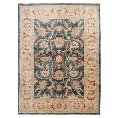 Vintage Oushak Ziegler Mahal Rug Geometric Overall Rug Oushak