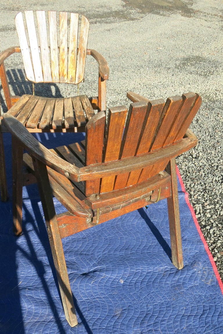 Vintage Outdoor Chairs "Taj" Style American Craftsman at 1stDibs