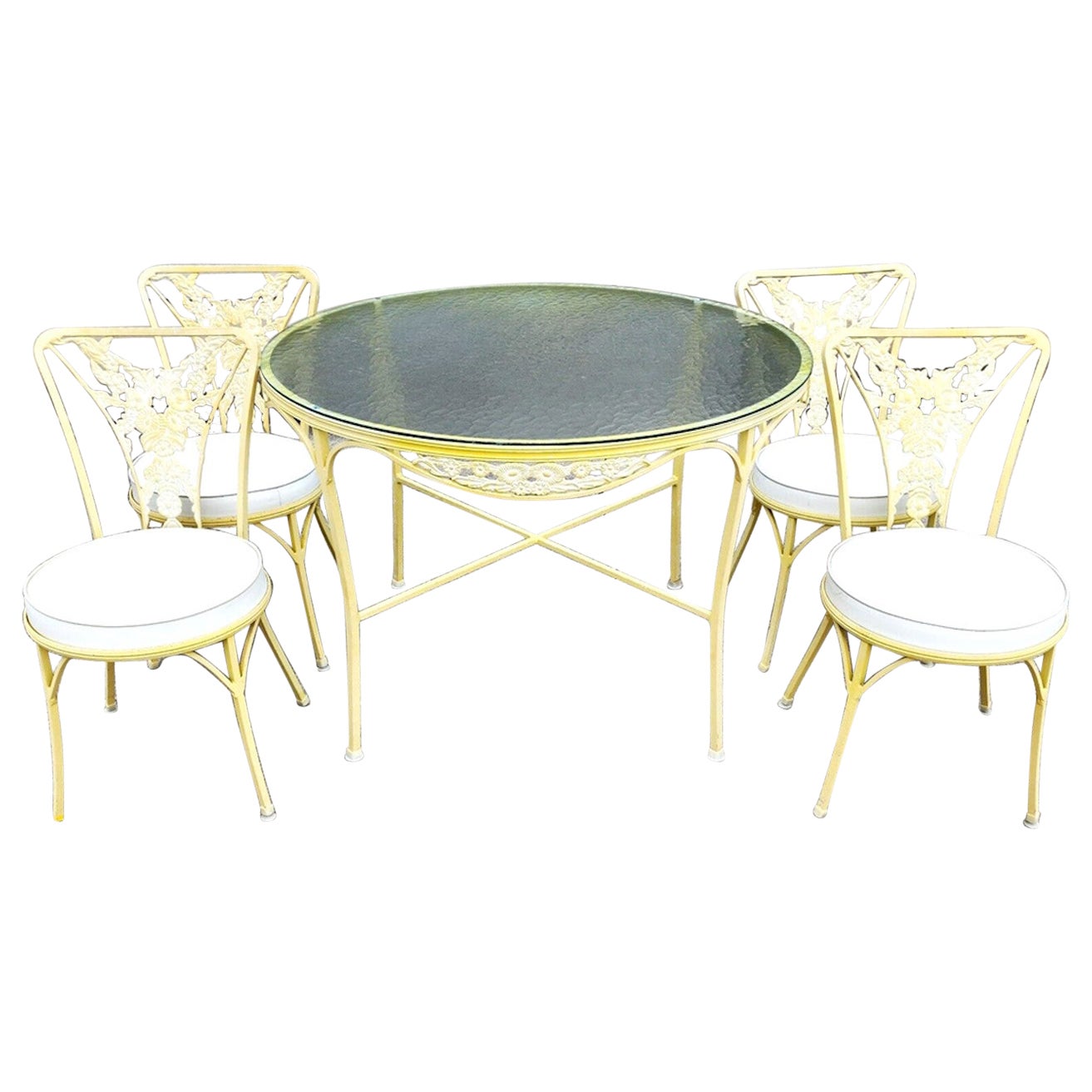 Juego de comedor exterior vintage estilo Woodard