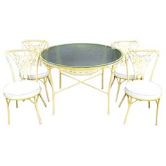 Juego de comedor exterior vintage estilo Woodard