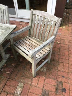 Vintage Outdoor Garden Teak Dining Table and Chairs Set