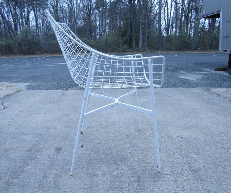 Vintage Outdoor Metal Wire Egg Chairs For Sale 3