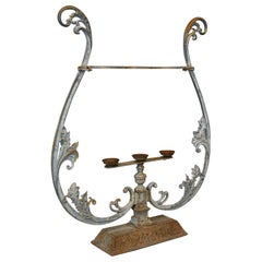 Vintage Outdoor Stand French, Cast Iron, Planter, Stick, Art Nouveau, circa 1950