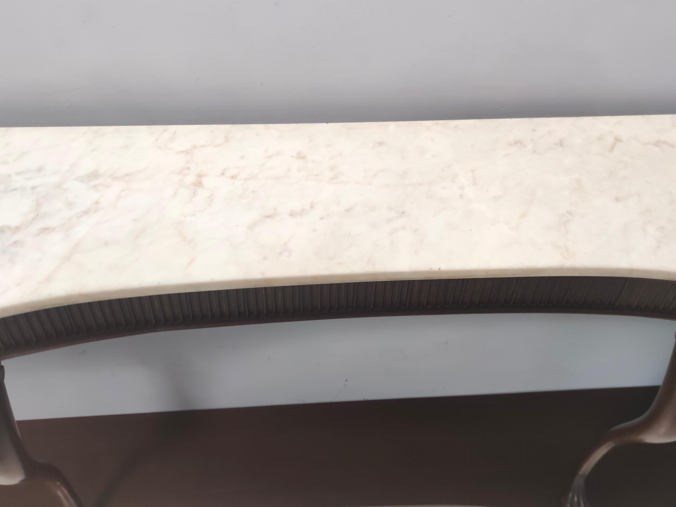 Vintage Outstanding Neoclassical Style Console with a Carrara Marble Top, Italy For Sale 3